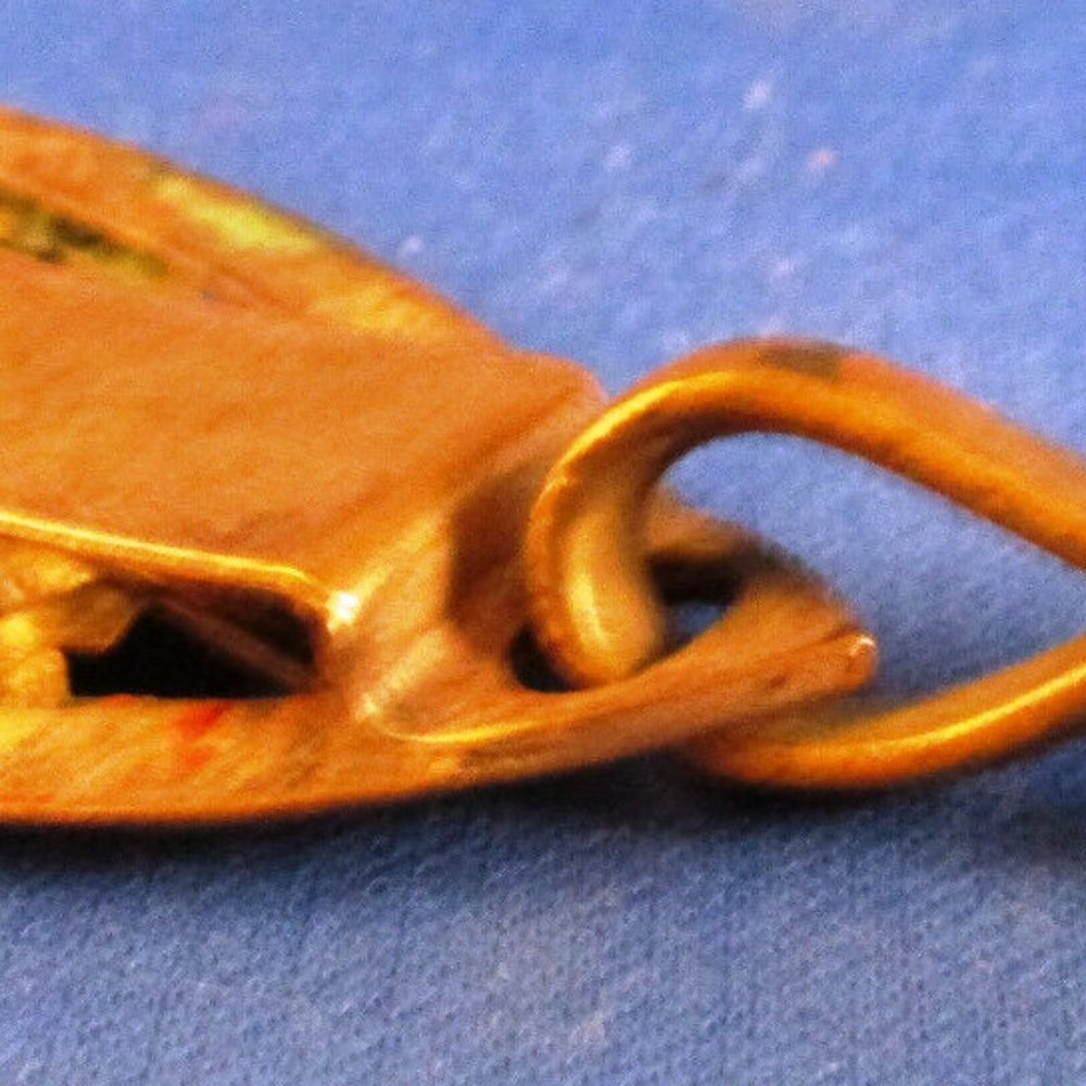 Antique Sterling Plated Crusader Belt Loop Key Fob - image 5